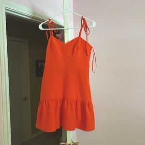 Orange cocktail dress